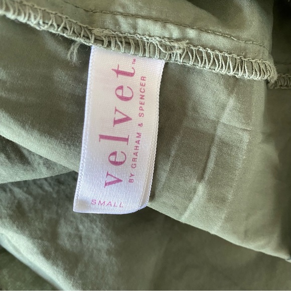 $207 New Green Velvet by Graham & Spencer “Cinthia” Cotton Blouse Sz Small - Picture 12 of 13